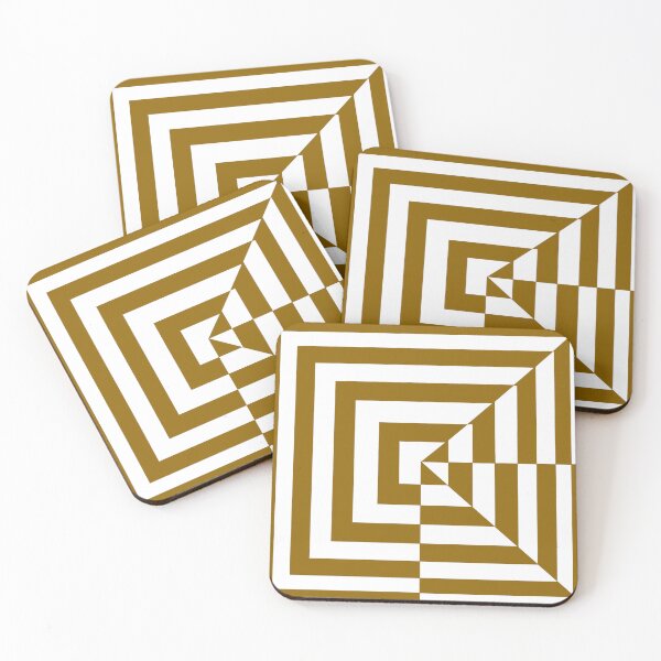 Item preview, Abstract Square Brown Pattern Design by ZeesDesign on Redbubble designed and sold by ZEESDESIGN.