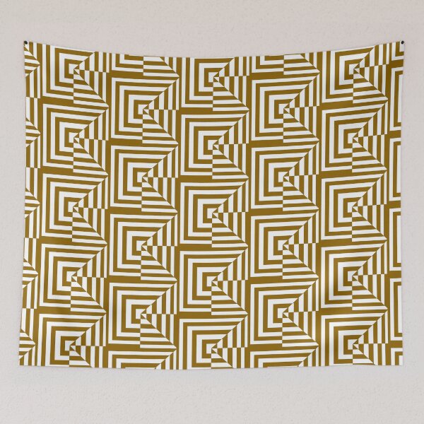 Item preview, Abstract Square Brown Pattern Design by ZeesDesign on Redbubble designed and sold by ZEESDESIGN.