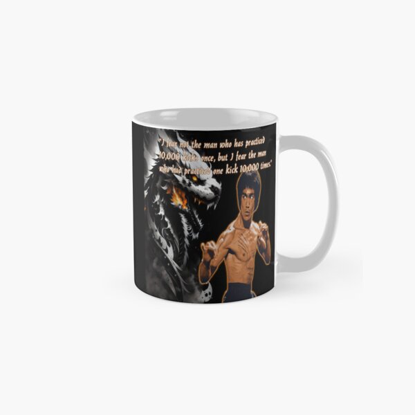 Lee "Practiced One kick 10,000" Quote Classic Mug