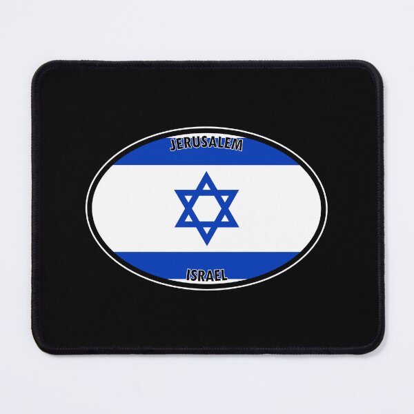 Item preview, ISR - Israel - Jerusalem Oval Travel Bumper Sticker for your Car or Luggage.  designed and sold by BBTravels.