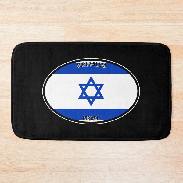 Item preview, ISR - Israel - Jerusalem Oval Travel Bumper Sticker for your Car or Luggage.  designed and sold by BBTravels.