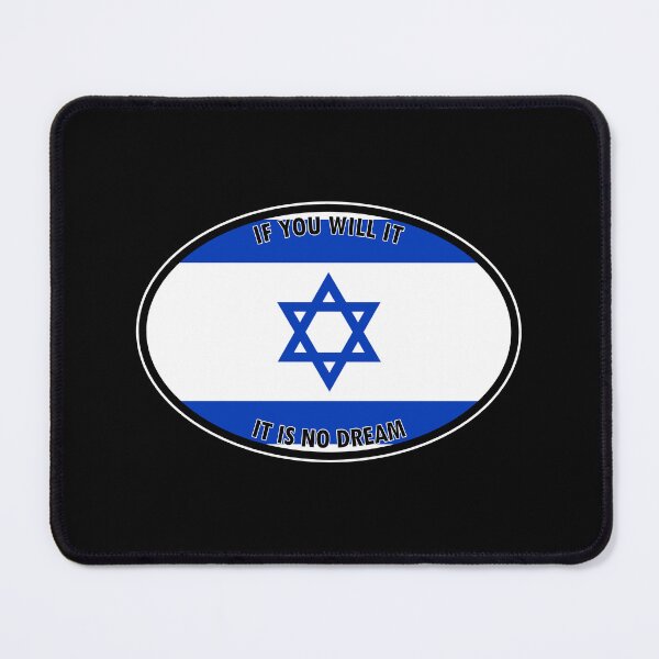 Item preview, ISR - Israel - Jerusalem Oval Travel Bumper Sticker for your Car or Luggage. Israel Motto: If you will it, it is no dream designed and sold by BBTravels.