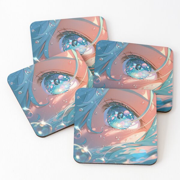Item preview, Beautiful Blue Underwater Anime Eye designed and sold by bubblegoth.