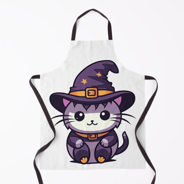 Item preview, Chubby Cat Wearing Witch Hat with Pumpkins 2 designed and sold by eyestetix.
