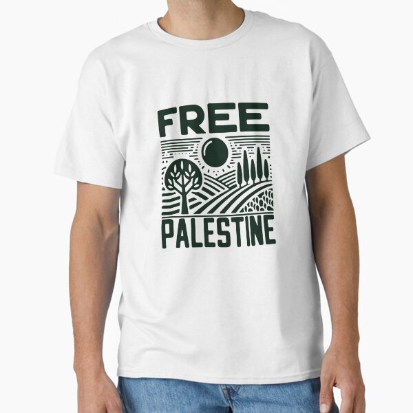 Vista previa del artículo con la obra «Panorama de unidad: Palestina libre», diseñado y vendido por Retro Travel Design.