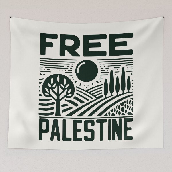 Item preview, Landscape of Unity: Free Palestine designed and sold by Retro Travel Design.