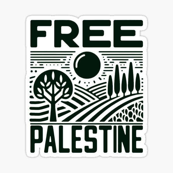 Vista previa del artículo con la obra «Panorama de unidad: Palestina libre», diseñado y vendido por Retro Travel Design.