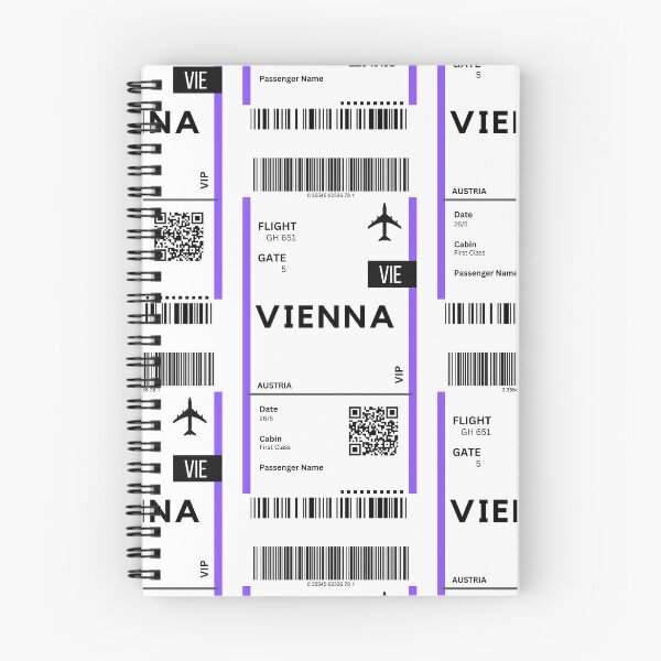 Item preview, Vienna (VIE) Austria Airplane Boarding Pass designed and sold by RoamInk.