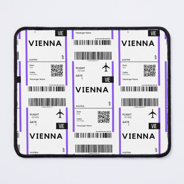 Item preview, Vienna (VIE) Austria Airplane Boarding Pass designed and sold by RoamInk.
