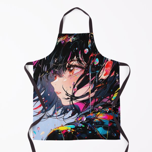 Item preview, Cool Rainbow Paint Dripping Anime Girl designed and sold by bubblegoth.