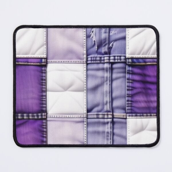 Item preview, Purple and denim Patchwork quilt designed and sold by Roxburylane.