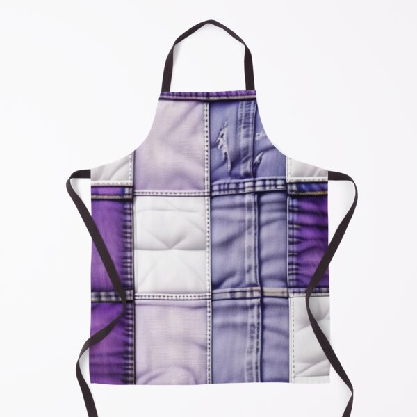 Item preview, Purple and denim Patchwork quilt designed and sold by Roxburylane.