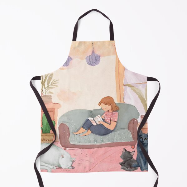 Item preview, Girl Reading With Her Cat In Cozy Room - Bookish Girl Aesthetic designed and sold by Wiss2Arts.