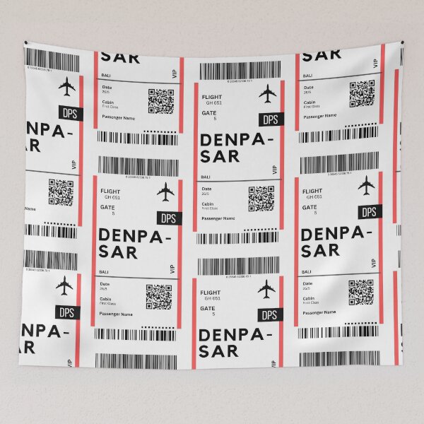 Item preview, Denpasar (DPS) Bali Airplane Boarding Pass designed and sold by RoamInk.