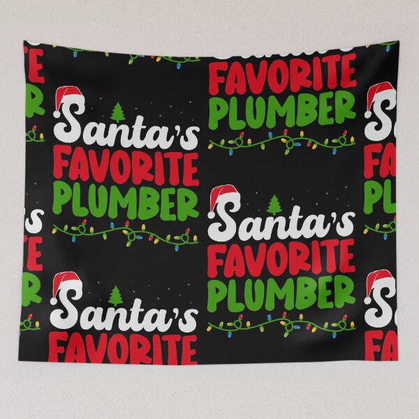 Item preview, Santa's Favorite Plumber designed and sold by ArtMeetsPizza.