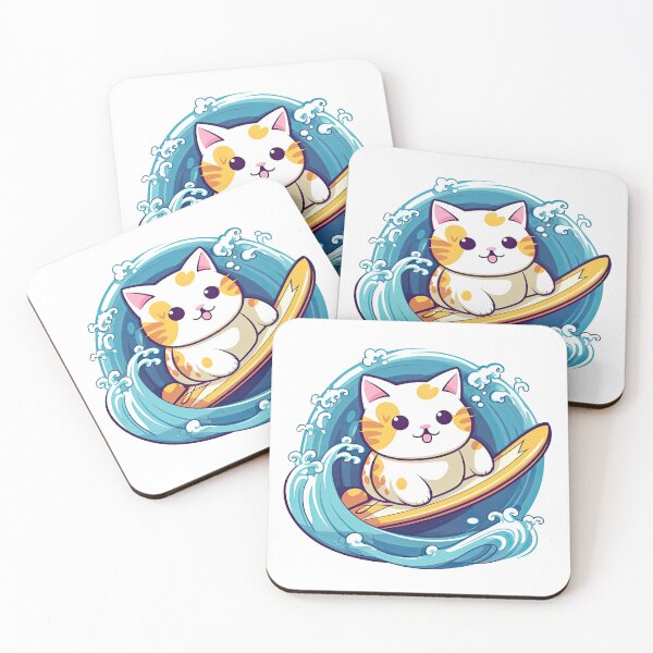 Item preview, Adorable Kitty Surfing on the big Waves designed and sold by eyestetix.