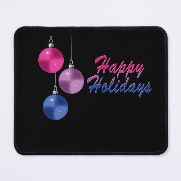 Item preview, Happy Holidays Bisexual Pride Colors designed and sold by TheirChoice.