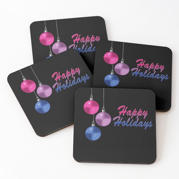 Item preview, Happy Holidays Bisexual Pride Colors designed and sold by TheirChoice.