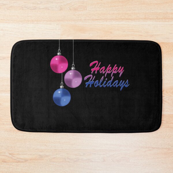 Item preview, Happy Holidays Bisexual Pride Colors designed and sold by TheirChoice.