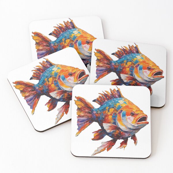 Item preview, Tilapia fish at the bottom of the sea - oil painting designed and sold by ShabayekShop.
