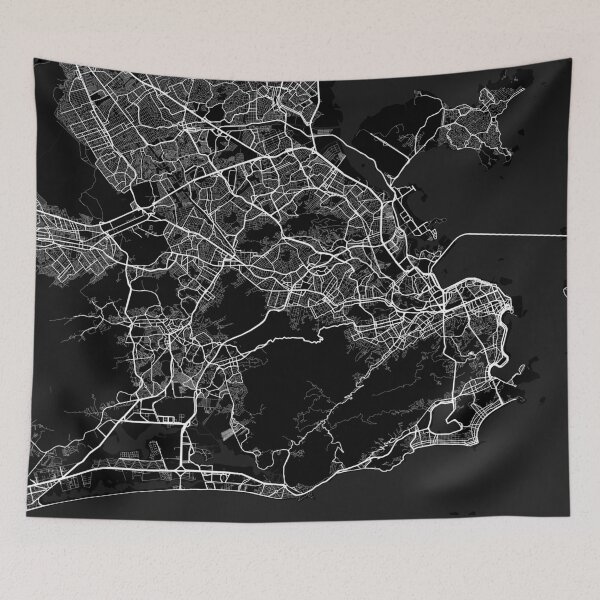 Item preview, Rio de Janeiro City Map of Brazil - Full Moon designed and sold by deMAP.