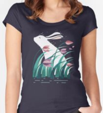 Camiseta entallada de cuello redondo Conejo, descansando
