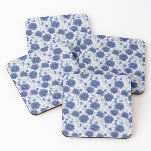 Item preview, Wild Navy Cornflowers Flowers. Watercolor Pattern. designed and sold by Victoria Riabov.