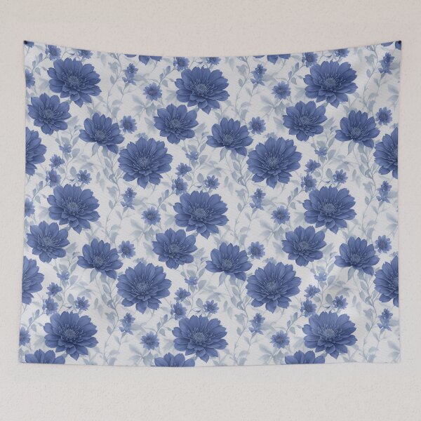 Item preview, Wild Navy Cornflowers Flowers. Watercolor Pattern. designed and sold by Victoria Riabov.