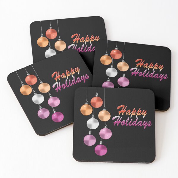 Item preview, Happy Holidays Lesbian Pride Colors designed and sold by TheirChoice.