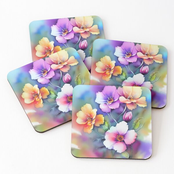 Item preview, flowy flowers water color designed and sold by John Q. Cardholder.