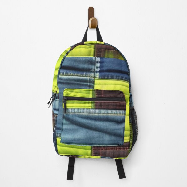Item preview, Lime green and denim Patchwork designed and sold by Roxburylane.