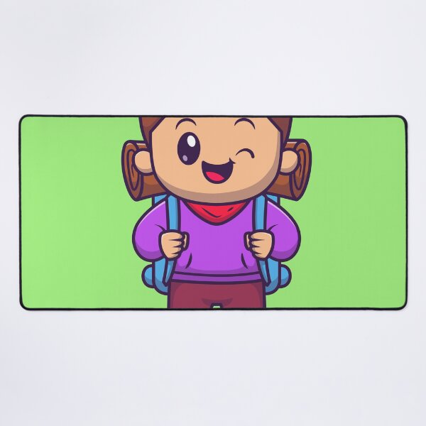Item preview, Adventurous Traveler: Cute Man with Backpack" designed and sold by hjian8219.
