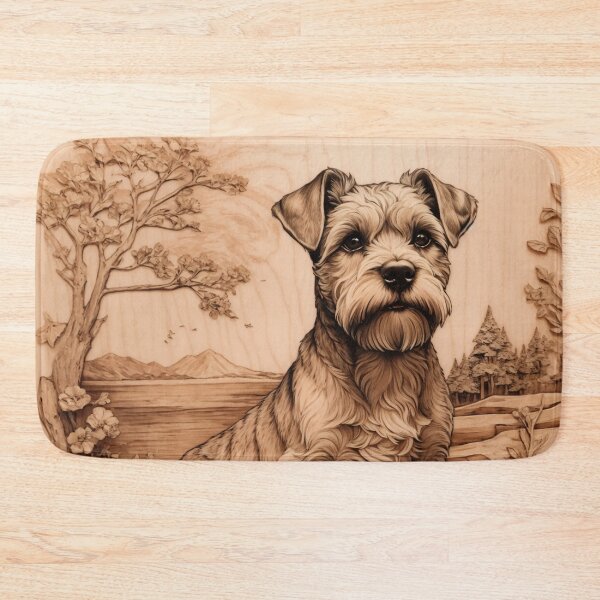 Item preview, Miniature Schnauzer: The Endearing Elegance of Wood (Pyro Pets Art - 041) designed and sold by pyropetsart.