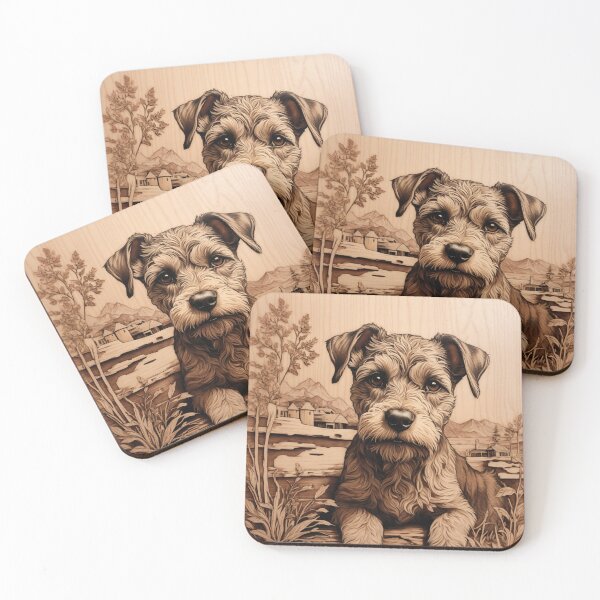 Item preview, Miniature Schnauzer: The Endearing Elegance of Wood (Pyro Pets Art - 042) designed and sold by pyropetsart.