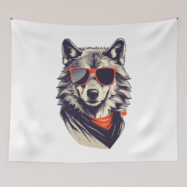 Item preview, Cool Alpha A Wolf in Sunglasses designed and sold by Gooddaycanvas.