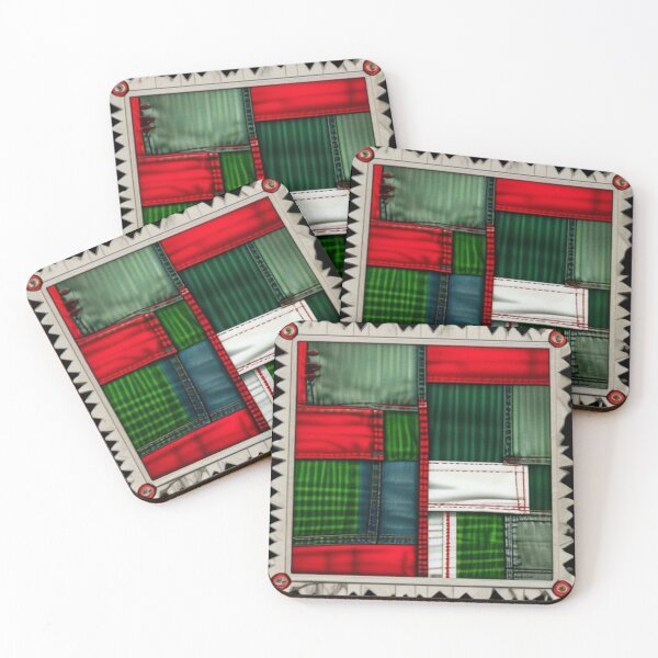 Item preview, Patchwork red , white,  and green  designed and sold by Roxburylane.