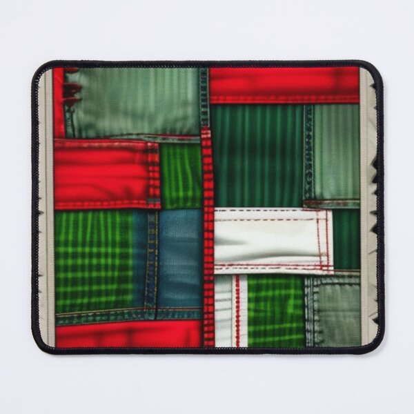 Item preview, Patchwork red , white, and green designed and sold by Roxburylane.