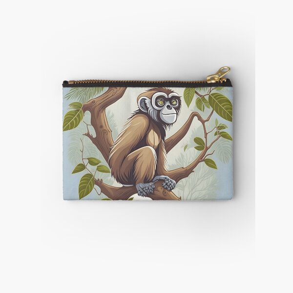 Item preview, "Enchanting Gibbon in the Heart of the Forestscape: A Vector Art Masterpiece" designed and sold by Best-Art-32.