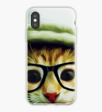 Vintage Cat Wearing Glasses iPhone Case