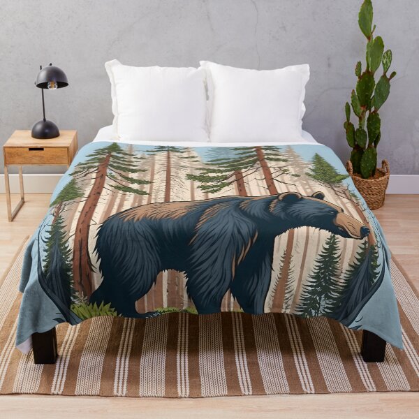Item preview, "Bear's Domain: A Majestic Forestscape in Vector Art." designed and sold by Best-Art-32.