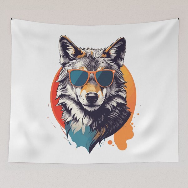Item preview, Cool Alpha A Wolf in Sunglasses designed and sold by Gooddaycanvas.