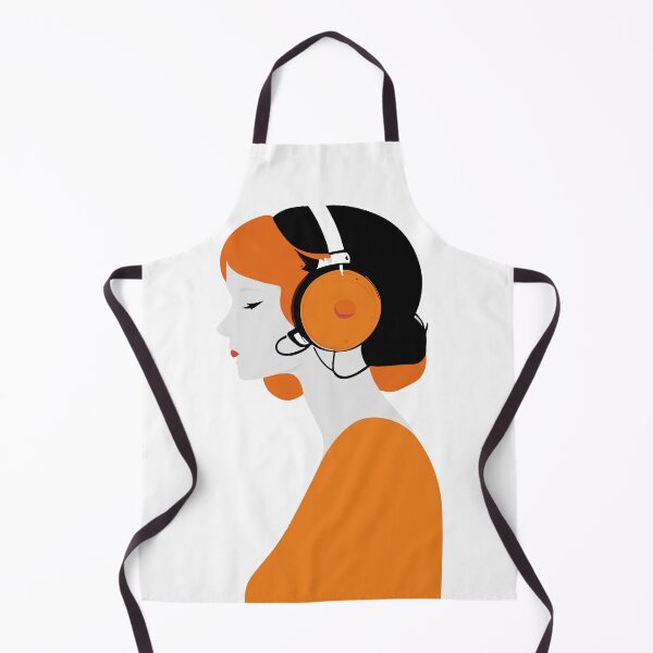 Item preview, minimalist woman wearing headphone designed and sold by minimalizy.