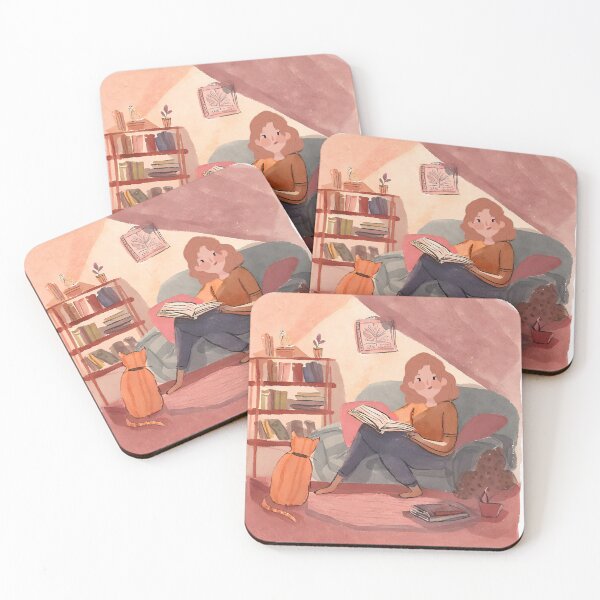 Item preview, Girl Reading With Her Cat In Cozy Room - Bookish Girl Aesthetic designed and sold by Wiss2Arts.
