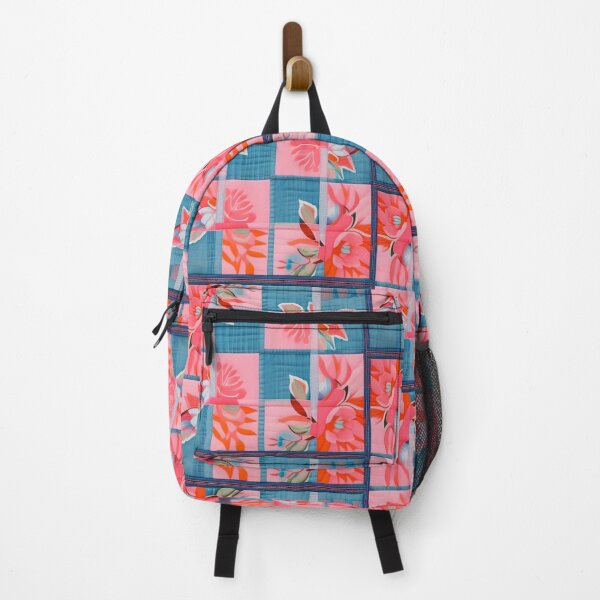 Item preview, Denim and pink orange floral  designed and sold by Roxburylane.
