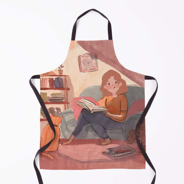 Item preview, Girl Reading With Her Cat In Cozy Room - Bookish Girl Aesthetic designed and sold by Wiss2Arts.