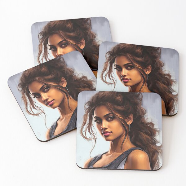 Item preview, Elegant Beauty with Captivating Hair designed and sold by krishutd.