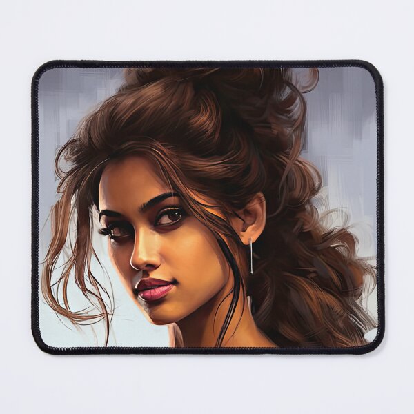 Item preview, Elegant Beauty with Captivating Hair designed and sold by krishutd.