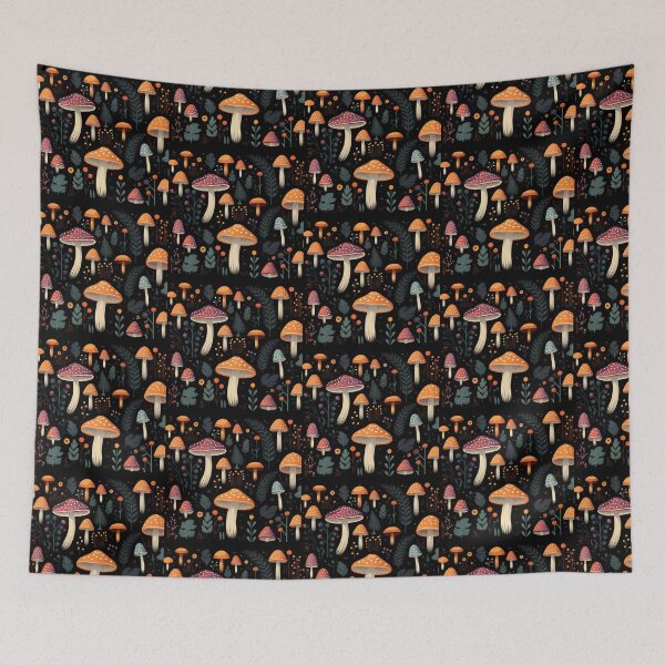 Item preview, Mushrooms, Ferns and Flowers designed and sold by TheArtOfLiberty.