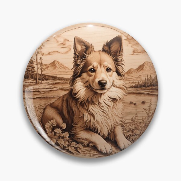 Item preview, Sheltie: The Gentle Alertness of Wood (Pyro Pets Art - 043) designed and sold by pyropetsart.
