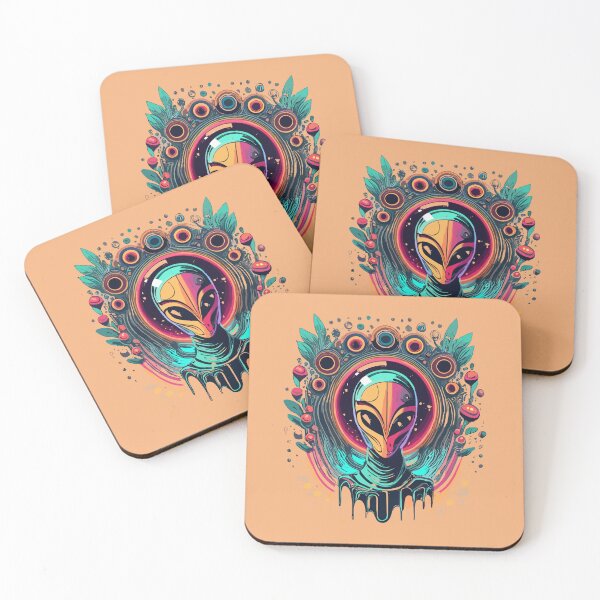 Item preview, Extraterrestrial Odyssey Psychedelic Alien designed and sold by InkBlvd.